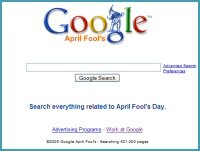 Google April Fool's Search